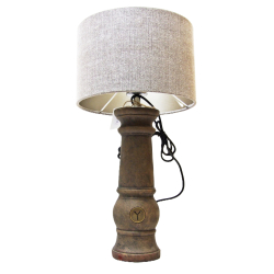 Lampa ceramiczna betonowa z abażurem 50cm